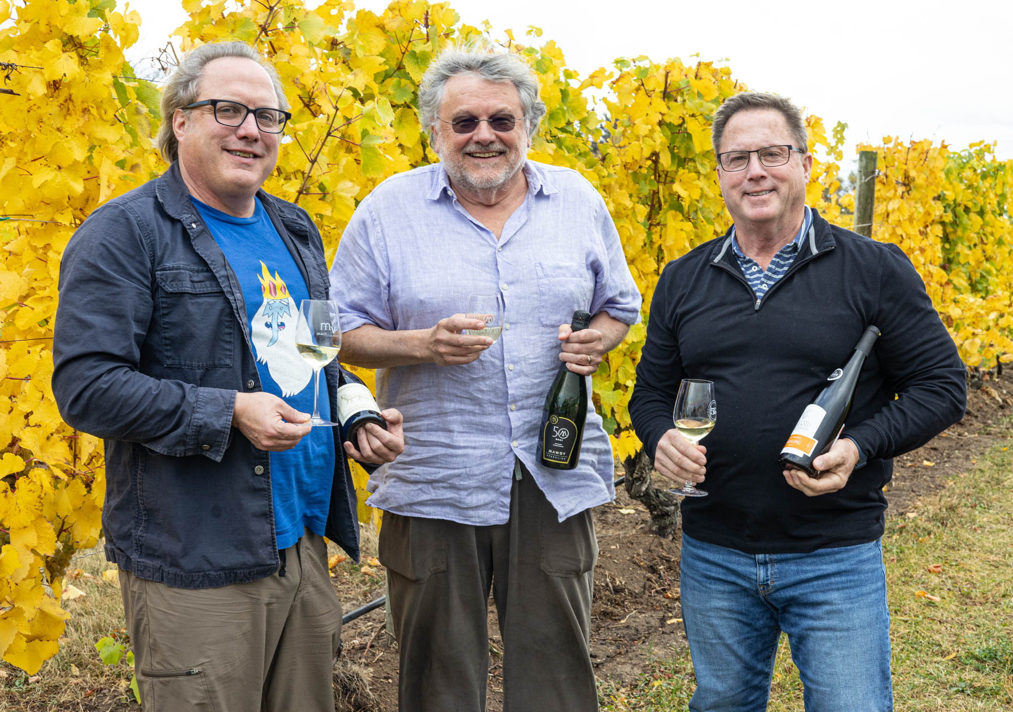 Traverse Wine Coast winemakers together in the vineyard