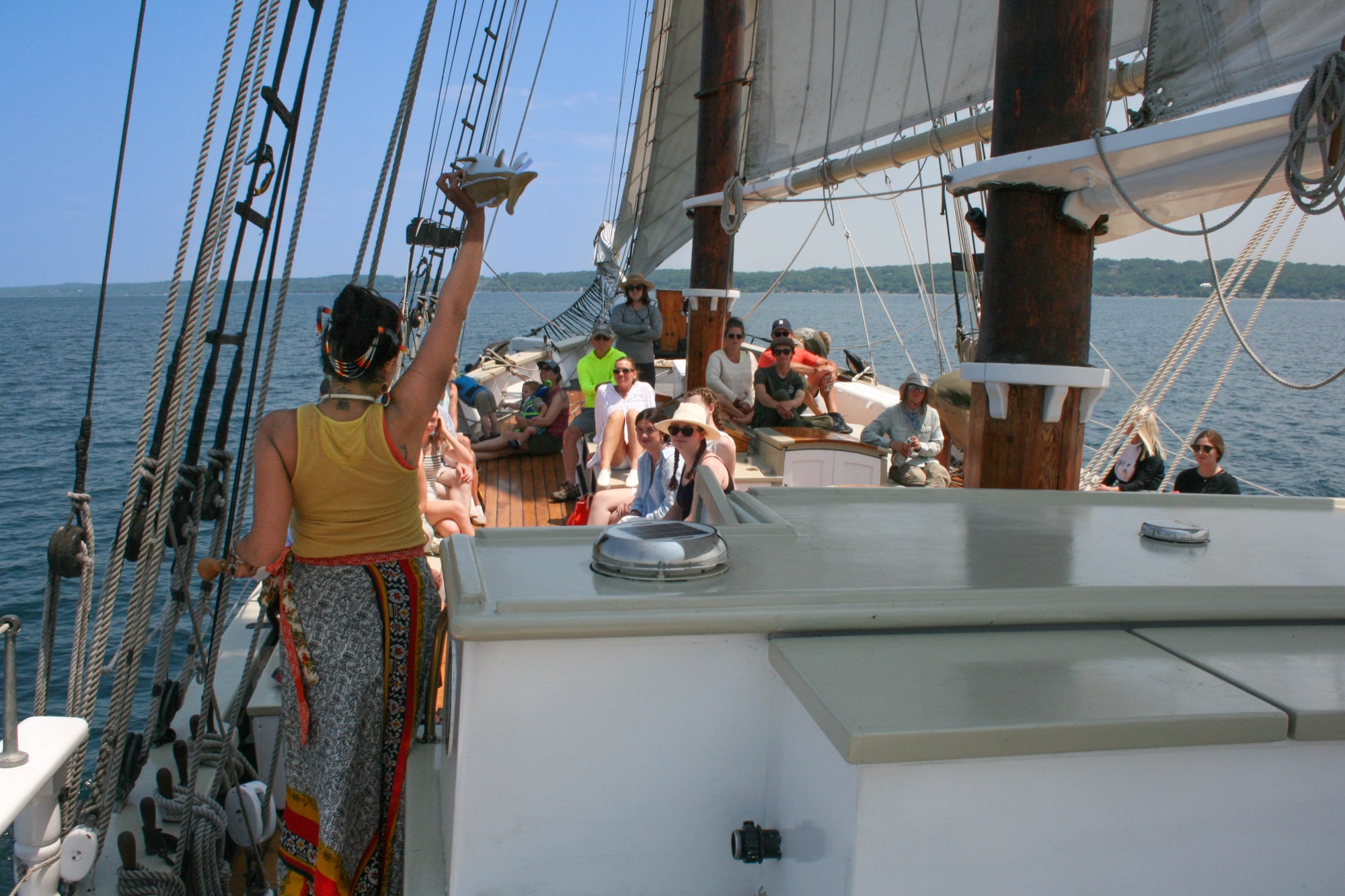 The tall ship Manitou on Grand Traverse Bay