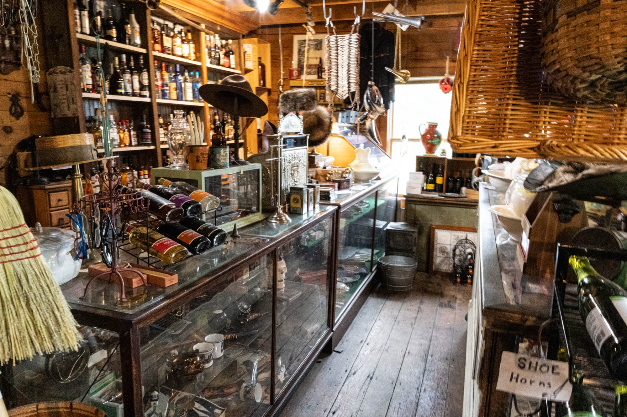 Jim Richards inside the Old Mission General Store
