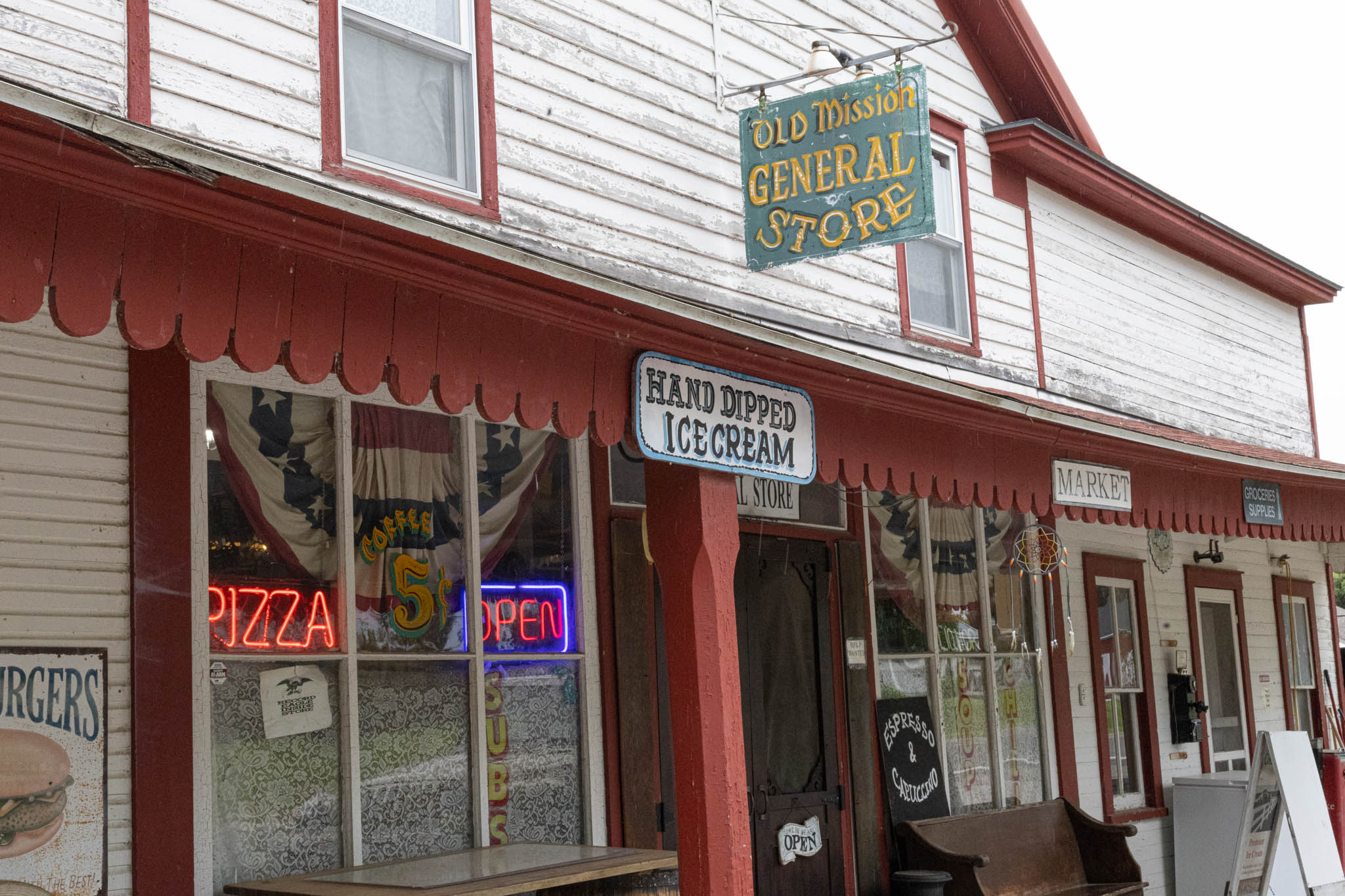 The storefront of the Old Mission General Store